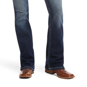 Ariat Women's R.E.A.L. Entwined Mid Rise Bootcut Denim Jeans, Marine