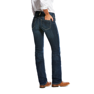 Ariat Women's R.E.A.L. Willow 3D Mid Rise Straight Denim Jeans, Dresden