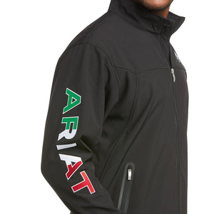 Ariat Men's New Team Softshell MEXICO Jacket, Black
