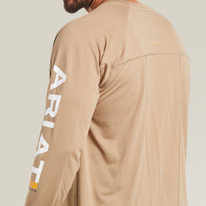 Ariat Men's Rebar Heat Fighter T-Shirt, Khaki
