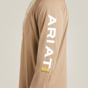 Ariat Men's Rebar Heat Fighter T-Shirt, Khaki