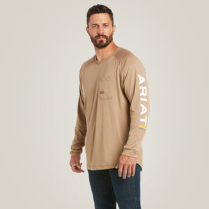 Ariat Men's Rebar Heat Fighter T-Shirt, Khaki