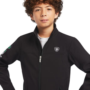 Ariat Youth New Team Softshell MEXICO Water Resistant Jacket, Black