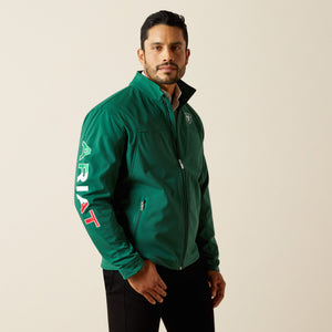 Ariat Men's New Team Softshell MEXICO Water Resistant Jacket, Verde