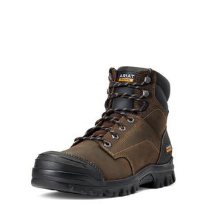 Ariat Men's Treadfast 6"" Waterproof Work Boot, Dark Brown