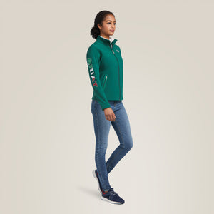 Ariat Women's Classic Team Softshell MEXICO Water Resistant Jacket, Verde