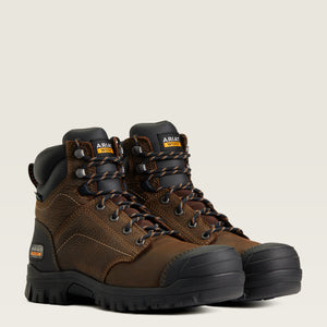 Ariat Women's Treadfast 6" Waterproof Work Boot, Dark Brown