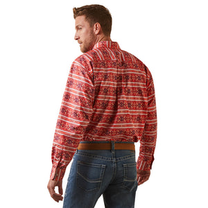 Ariat Men's Davon Classic Fit Long Sleeve Shirt, Cayenne