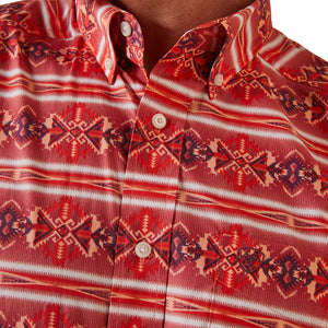 Ariat Men's Davon Classic Fit Long Sleeve Shirt, Cayenne