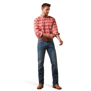 Ariat Men's Davon Classic Fit Long Sleeve Shirt, Cayenne