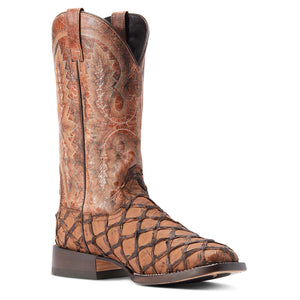 Ariat Men's Deep Water Pirarucu Cowboy Boot, Aged Tan