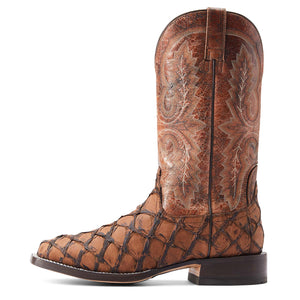 Ariat Men's Deep Water Pirarucu Cowboy Boot, Aged Tan