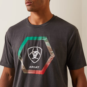 Ariat Men's Recon Trim T-Shirt, Charcoal Heather