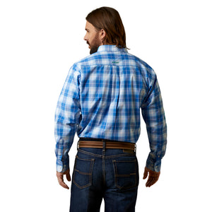 Ariat Men's Pro Series Team Logo Daxton Classic Fit Long Sleeve Shirt, Blue