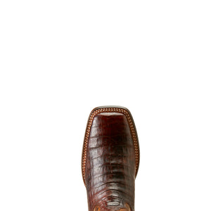 Ariat Men's Gunslinger Caiman Belly Wide Square Toe Cowboy Boot, Dark Amber