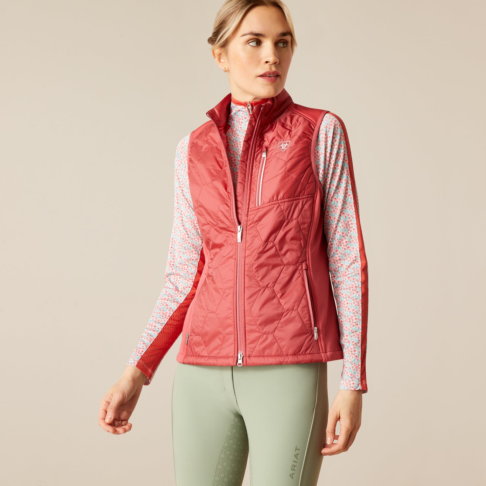 Ariat Women's Fusion Insulated Vest, Slate Rose
