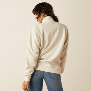 Ariat Women's June 1/2 Zip Sweatshirt, Oatmeal Heather