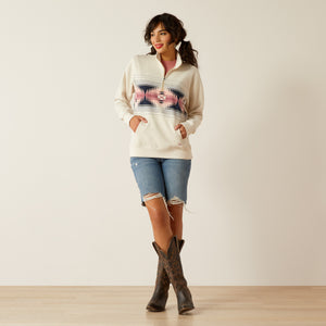 Ariat Women's June 1/2 Zip Sweatshirt, Oatmeal Heather