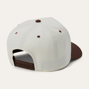 Stetson Cowhide Patch Trucker Cap, Off White / Brown