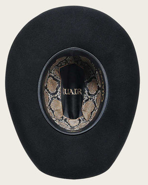 Cuadra Men's 5X Python Felt Cowboy Hat, Black