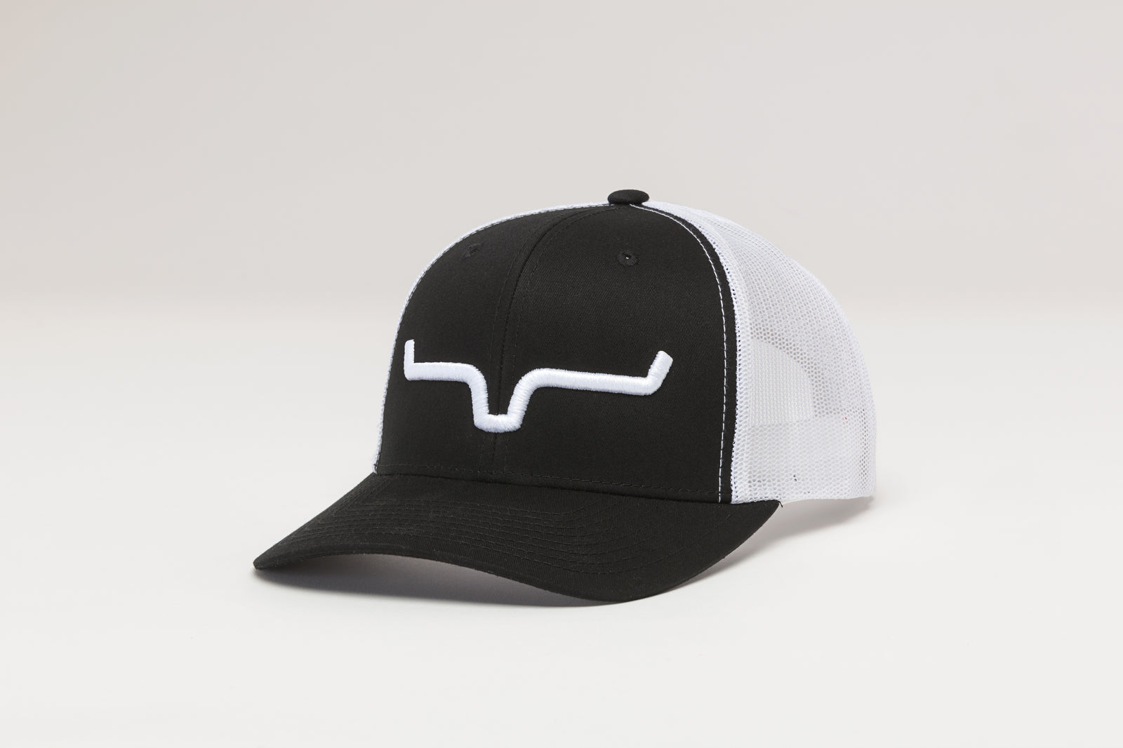 Kimes Ranch Unisex Weekly Trucker Cap, Black/White