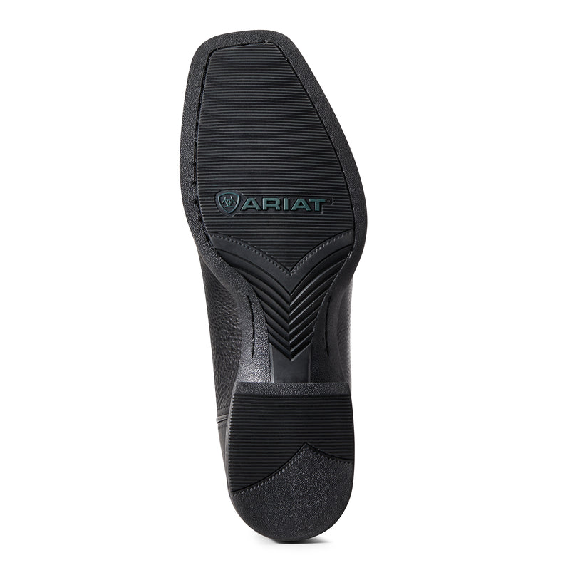 Ariat Men's Sport Herdsman Western Boot, Black Deertan
