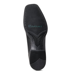 Ariat Men's Sport Herdsman Western Boot, Black Deertan