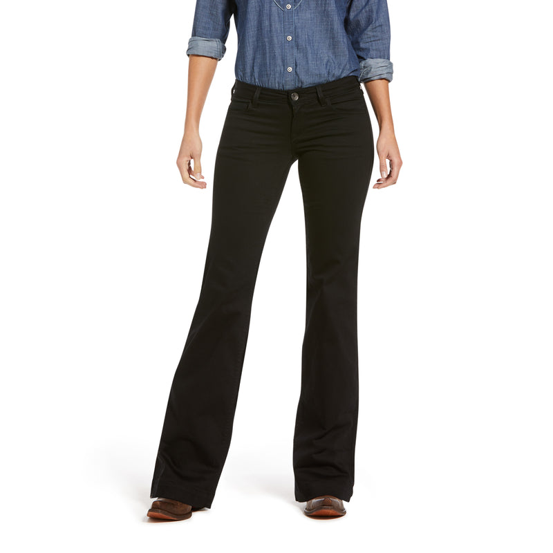 Ariat Women's Forever Trouser Wide Leg Denim Jeans, Black