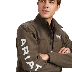 Ariat Men's New Team Softshell Jacket, Banyan Bark Heather