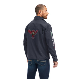 Ariat Men's Thunderbird Team Softshell Jacket, Ebony Gray