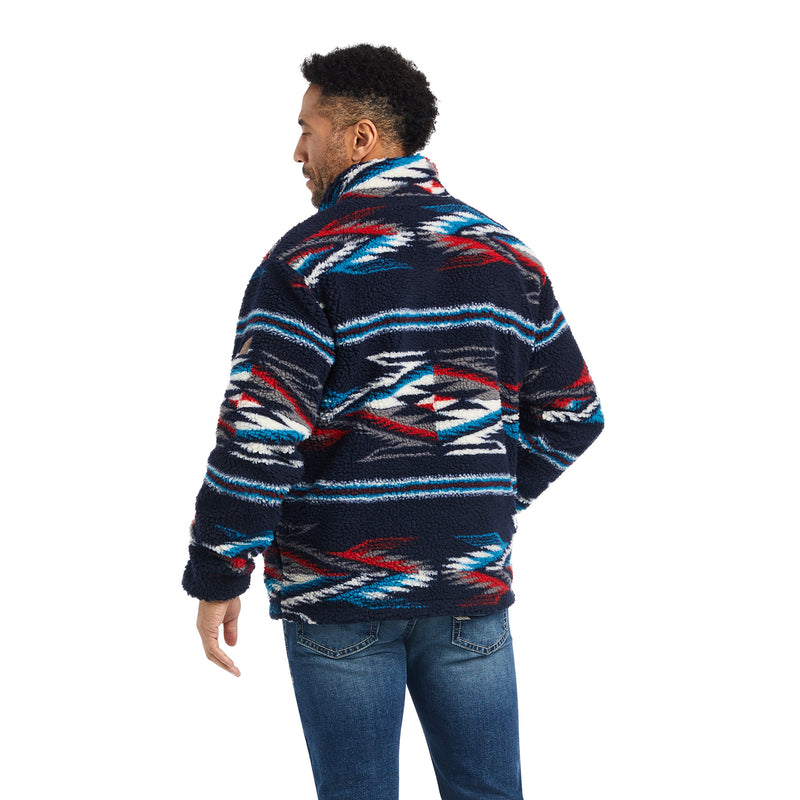 Ariat Men's Fleece Chimayo Jacket, New Mexico Navy