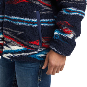 Ariat Men's Fleece Chimayo Jacket, New Mexico Navy