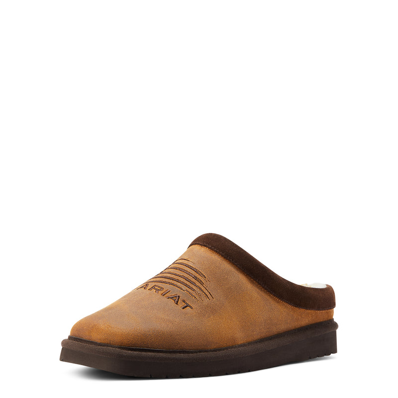 Ariat Men's Patriot Slipper, Dusty Brown Suede