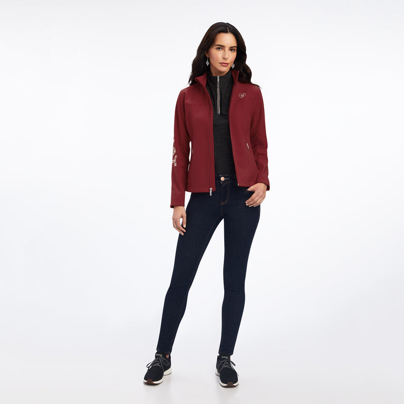 Ariat Women's Aparejo Team Softshell Jacket, Dark Red