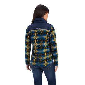 Ariat Women's Prescott Fleece Jacket Navy Sonoran Print, Navy