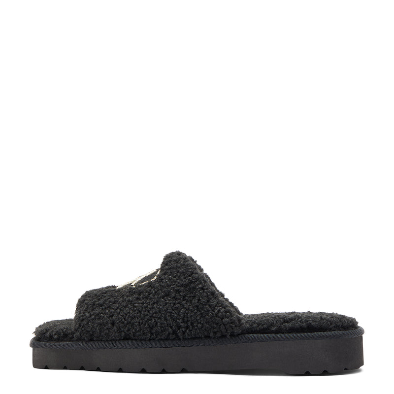 Ariat Women's Cozy Slide Slipper, Fuzzy Black