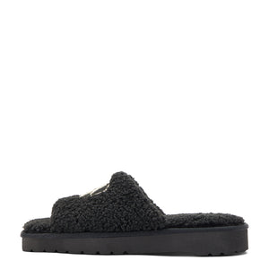 Ariat Women's Cozy Slide Slipper, Fuzzy Black