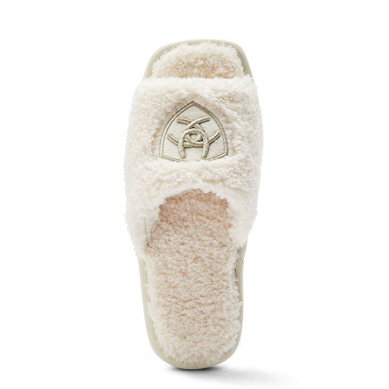 Ariat Women's Cozy Slide Slipper, Fuzzy Cream