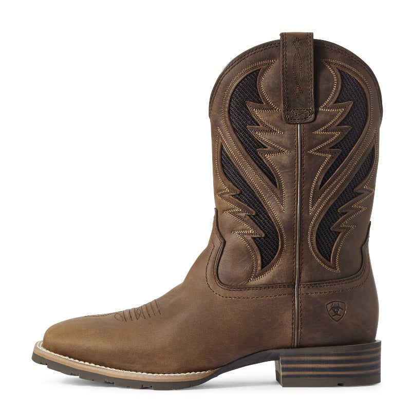 Ariat Men's Hybrid VentTEK Western Boot, Distressed Tan