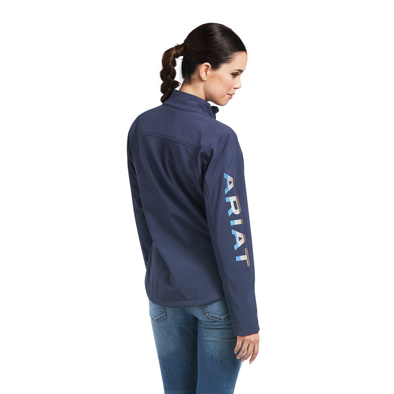 SKU# 10039365  Ariat Women's New Team Softshell Jacket Blue Nights/Desert Dusk Serape, Blue