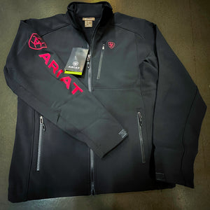 Ariat Men's Logo 2.0 Softshell Jacket, Black/Red