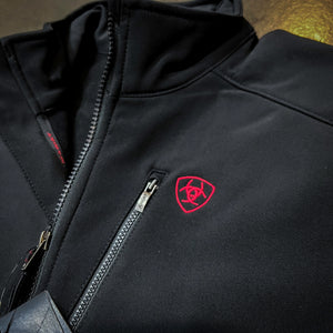 Ariat Men's Logo 2.0 Softshell Jacket, Black/Red