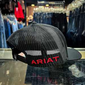 Ariat Men's R112 Mexico Flag Snapback Cap, Black